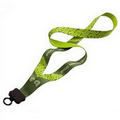 Polyester Heat Transfer Lanyard w/ Plastic Accessory